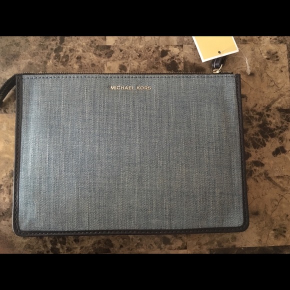 Michael Kors Denim Wristlet - Picture 2 of 4